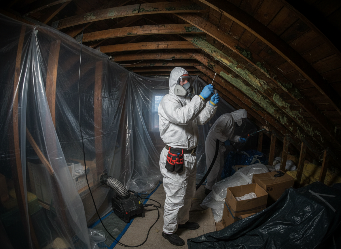 Attic mold testing and removal in KEENE