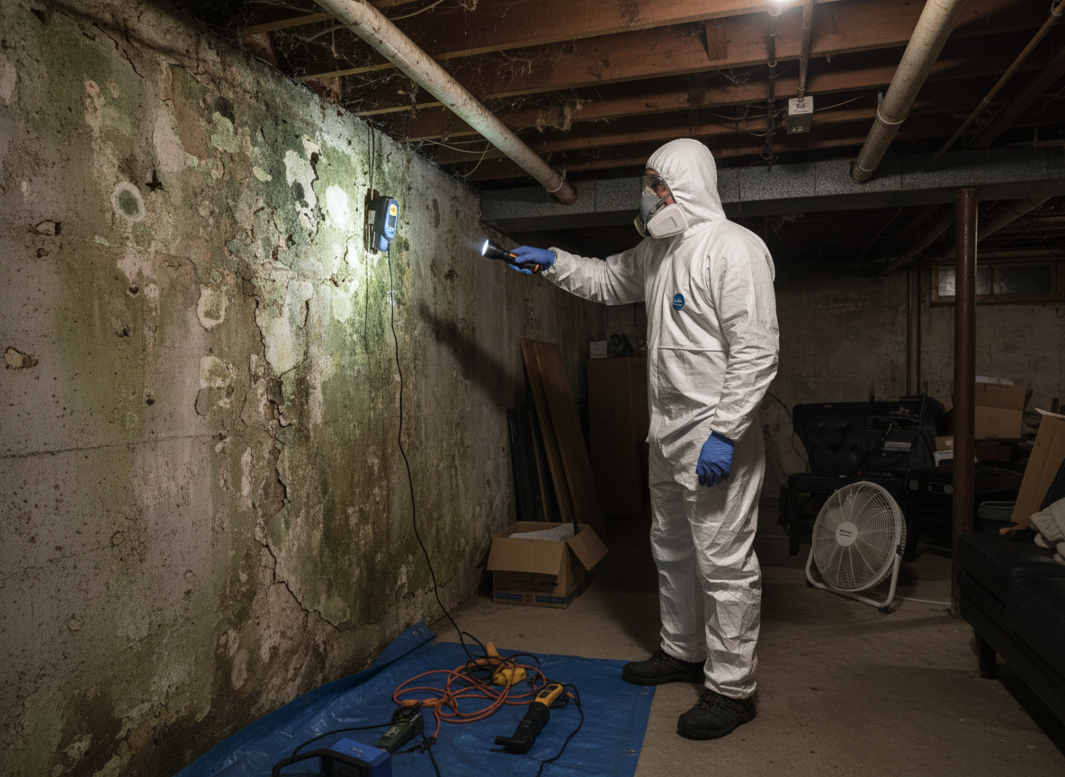 Basement mold inspection in KEENE